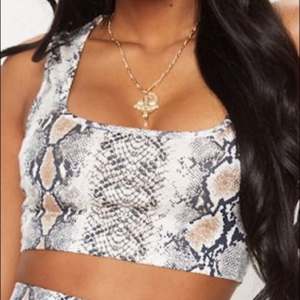 PrettyLittleThing Snakeskin Top